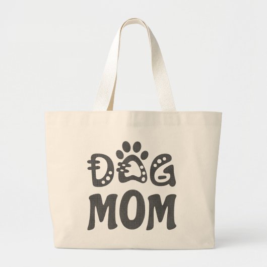Dog mama grote tote bag (Voorkant)