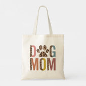 Dog mama Half Leopard Dog Mama Fur mama Tote Bag (Achterkant)