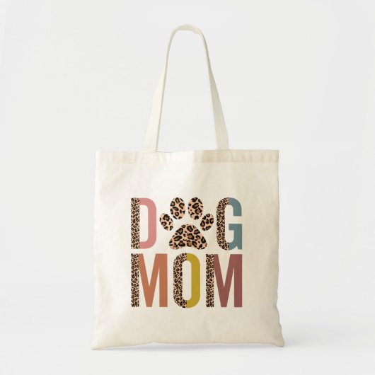 Dog mama Half Leopard Dog Mama Fur mama Tote Bag (Voorkant)