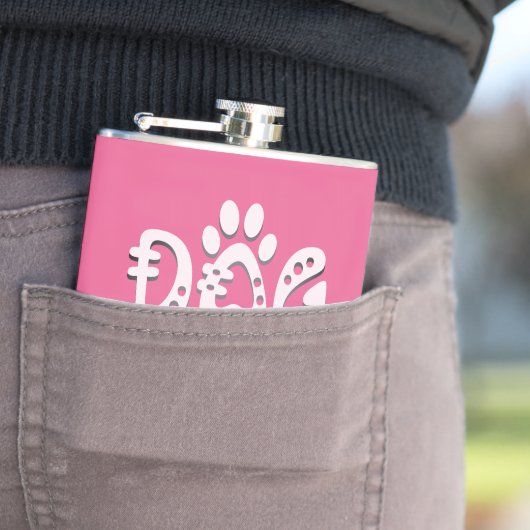Dog mama heupfles (Voorbeeld)