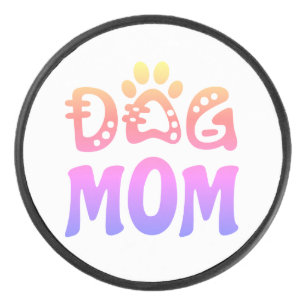 Dog mama hockey puck