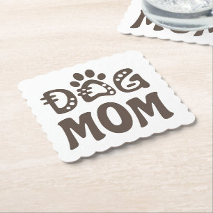 Dog mama kartonnen onderzetters