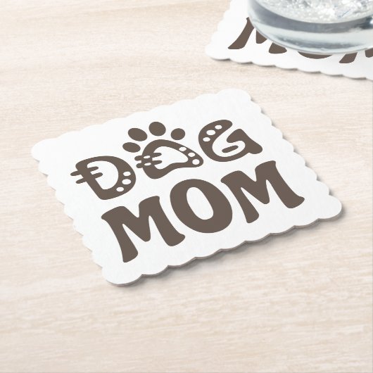Dog mama kartonnen onderzetters (Gebogen)