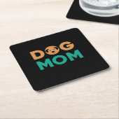 Dog mama kartonnen onderzetters (Schuin)