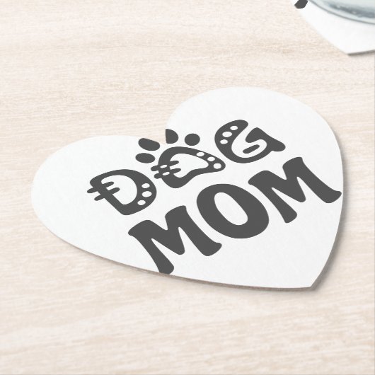 Dog mama kartonnen onderzetters (Gekanteld)