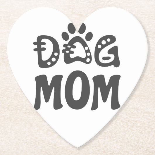 Dog mama kartonnen onderzetters (Voorkant)