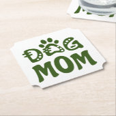 Dog mama kartonnen onderzetters (Gekanteld)