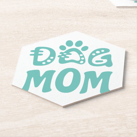 Dog mama kartonnen onderzetters (Schuin)