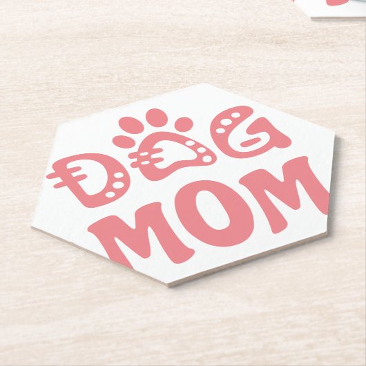 Dog mama kartonnen onderzetters (Schuin)