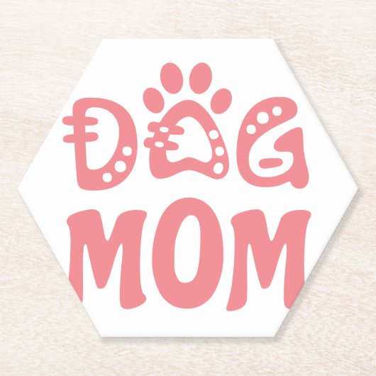 Dog mama kartonnen onderzetters (Voorkant)