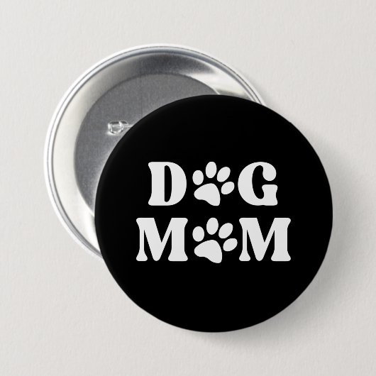 Dog mama-knop ronde button 7,6 cm (Voorkant /achterkant)