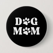Dog mama-knop ronde button 7,6 cm (Voorkant)