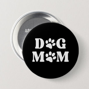 Dog mama-knop ronde button 7,6 cm