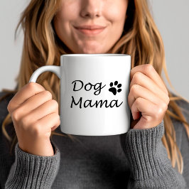 Dog Mama - Kute Black & White Hondenliefhebbers Qu Koffiemok