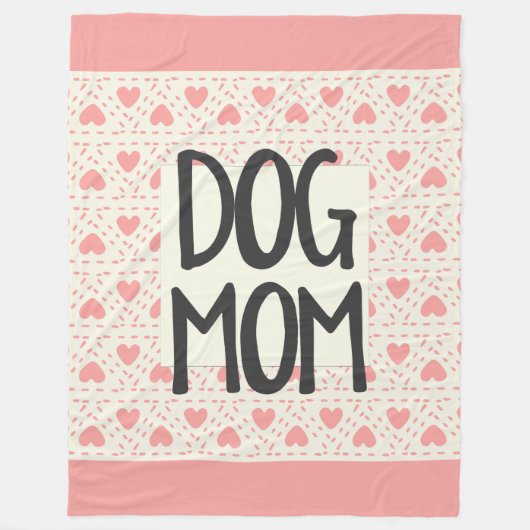 Dog mama Large Fleece Blanket (Voorkant)