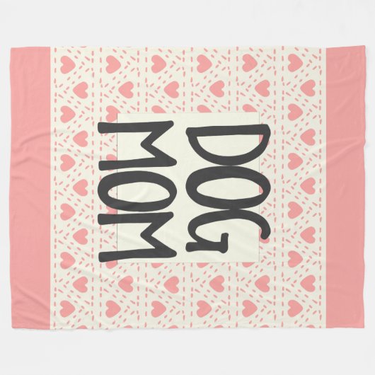 Dog mama Large Fleece Blanket (Voorkant (Horizontaal))