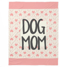 Dog mama Large Fleece Blanket
