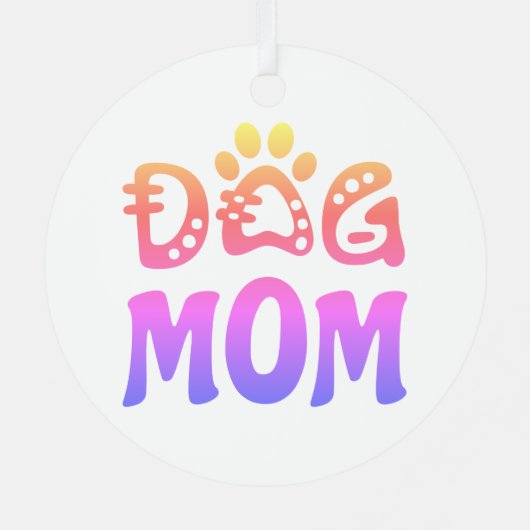 Dog mama metalen ornament (Achterkant)