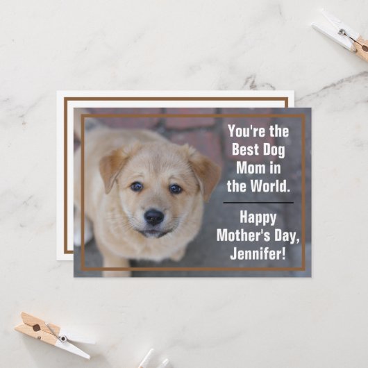 Dog mama | Moederdag Kaart (Voorkant / Achterkant in situ)