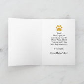 Dog Mama Moederdag Kaart (Binnen)