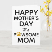 Dog Mama Moederdag Kaart (Gele Bloem)