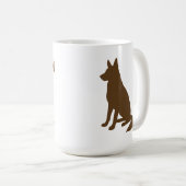 Dog Mama Mug - Fueled by Coffee & Cuddles - Brown Koffiemok (Voorkant rechts)