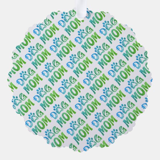 Dog mama ornament kaart (Achterkant)