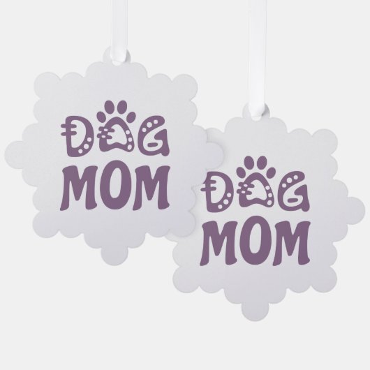 Dog mama ornament kaart (Voorkant / Achterkant)