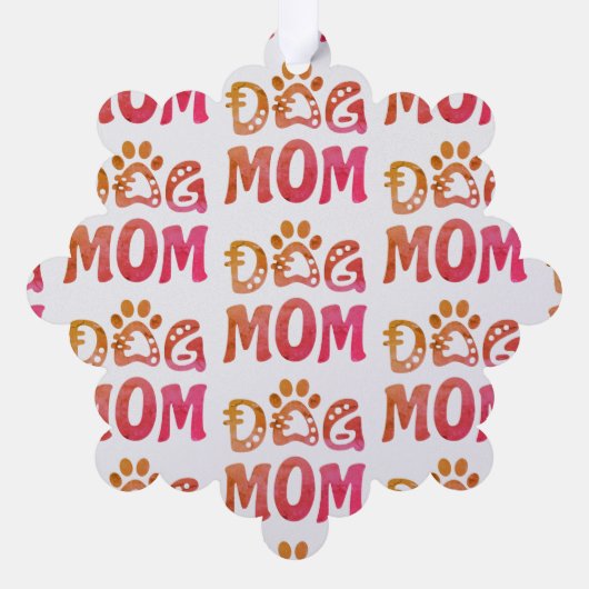 Dog mama ornament kaart (Achterkant)