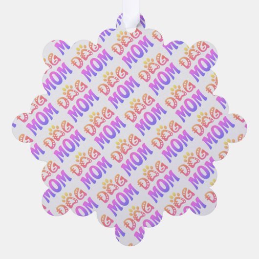 Dog mama ornament kaart (Achterkant)