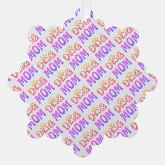 Dog mama ornament kaart (Voorkant)