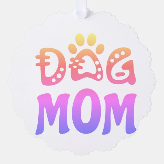 Dog mama ornament kaart (Voorkant)