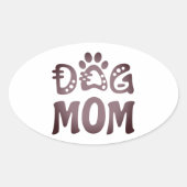 Dog mama ovale sticker (Voorkant)