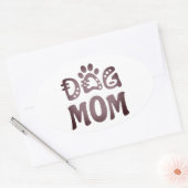 Dog mama ovale sticker (Envelop)