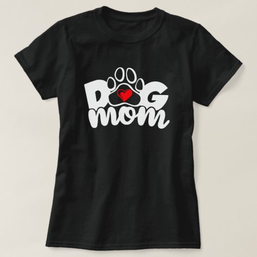 Dog mama Paw Heart T-Shirt (Design voorkant)