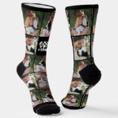 Dog Mama Paw Print Photo Novelty Sokken (Gebogen)