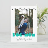 Dog mama | Pawprinters | Aangepaste foto-Moederdag Feestdagenkaart (Staand voorkant)