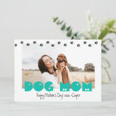 Dog mama | Pawprinters | Aangepaste Moederdag Feestdagenkaart (Staand voorkant)