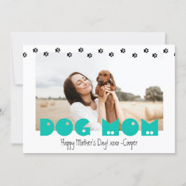 Dog mama | Pawprinters | Aangepaste Moederdag Feestdagenkaart