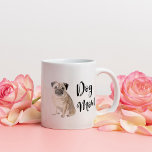 Dog Mama Pug Koffiemok<br><div class="desc">Dog Mam Pug waterverf illustratie</div>