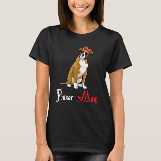 Dog Mama Puppy Ma Boxer T-shirt (Voorkant)