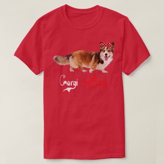 Dog Mama Puppy Ma Corgi T-Shirt (Design voorkant)