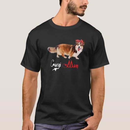 Dog Mama Puppy Ma Corgi T-shirt (Voorkant)