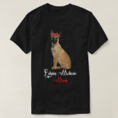 Dog Mama Puppy Mam Belgische Malinois T-shirt (Design voorkant)