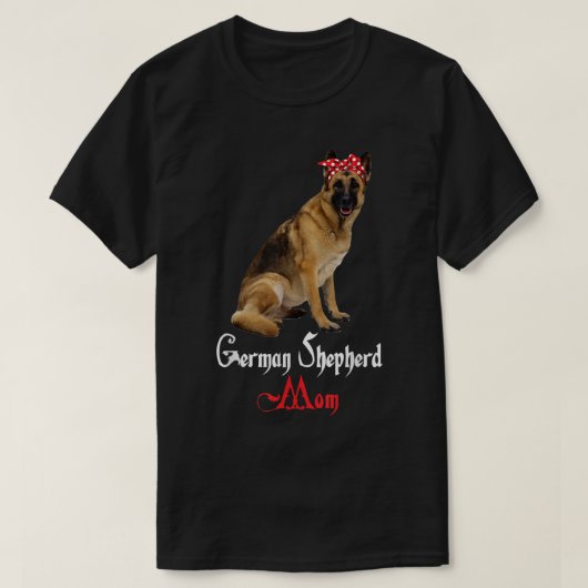 Dog Mama Puppy Mom German Shepherd  T-shirt (Design voorkant)