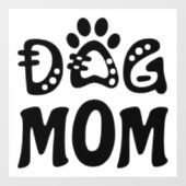 Dog mama raamsticker (Vel)