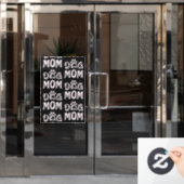 Dog mama raamsticker (Kantoordeur)