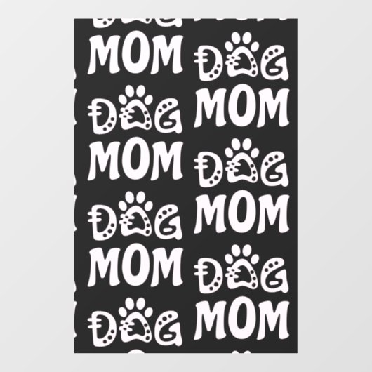Dog mama raamsticker (Vel)