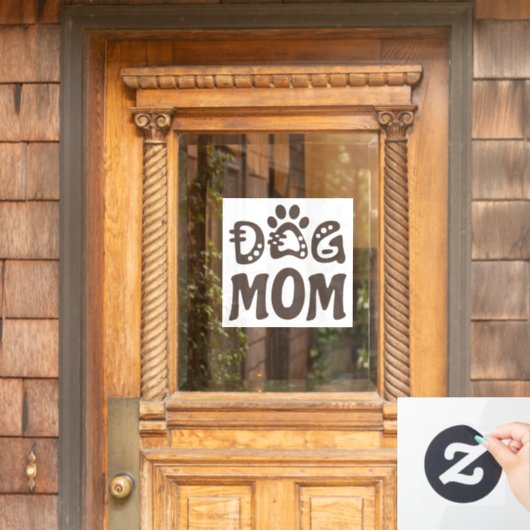 Dog mama raamsticker (Huis Deur)