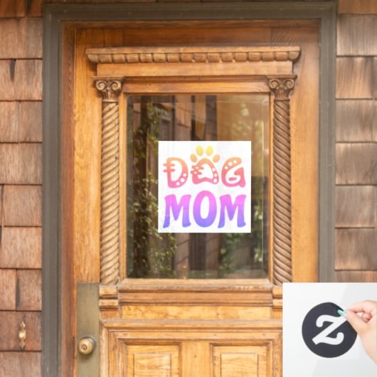 Dog mama raamsticker (Huis Deur)